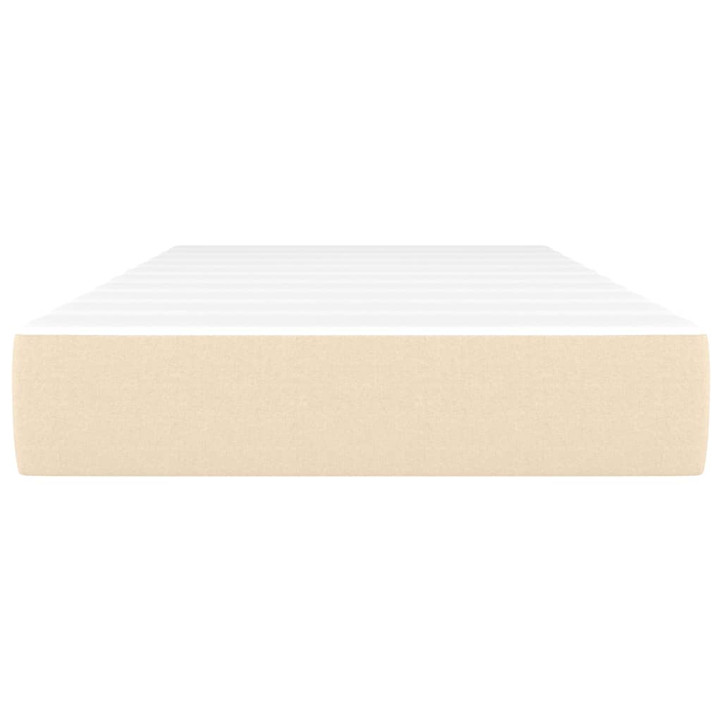 Spring bed mattress, cream, 120x190x20 cm, textile