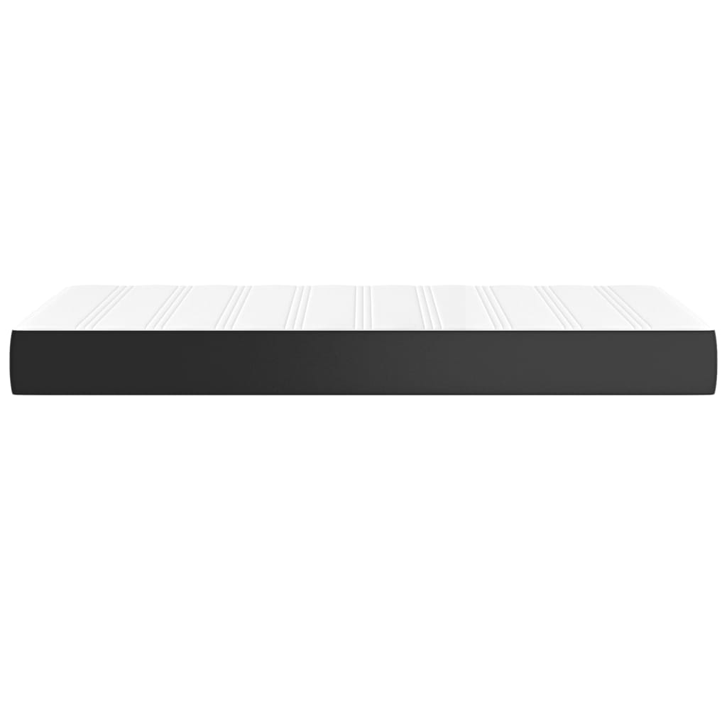 Spring bed mattress, black, 120x190x20 cm, eco-leather