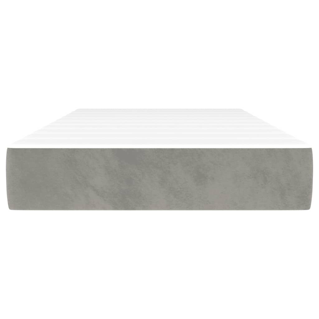 Spring bed mattress, light gray, 120x190x20 cm, textile