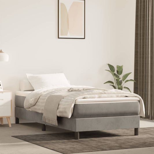 Spring bed mattress, light gray, 120x190x20 cm, textile