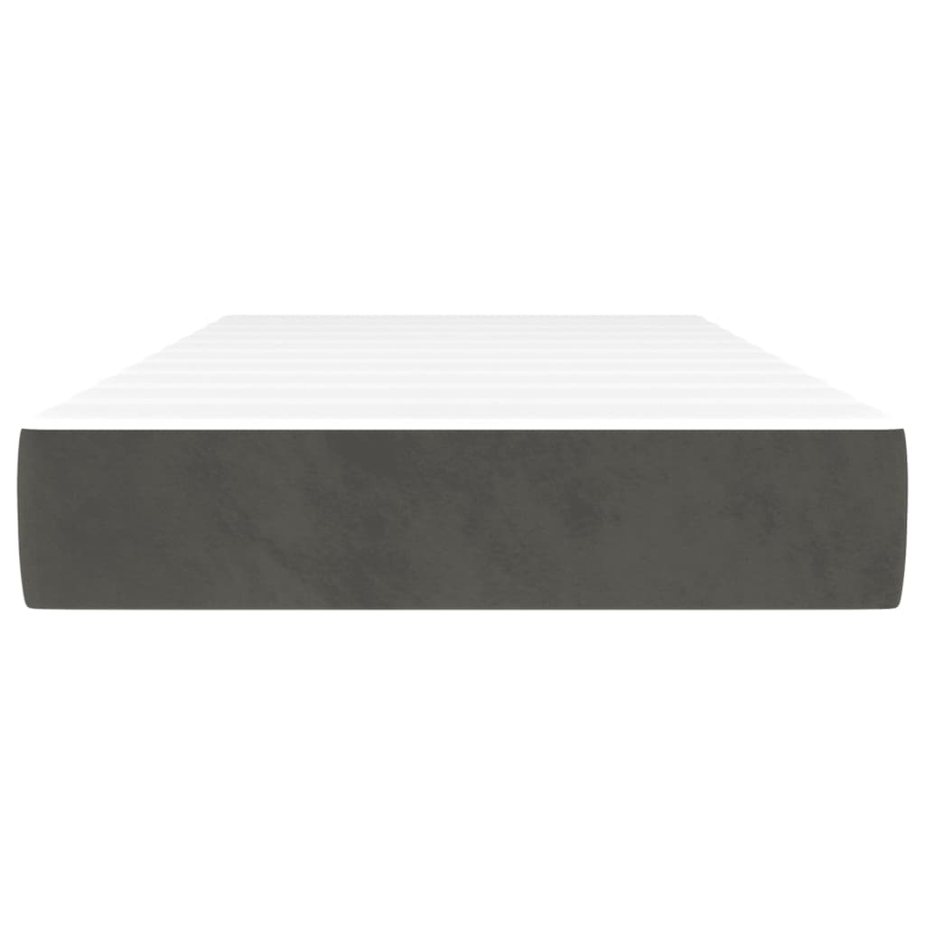 Spring bed mattress, dark grey, 120x190x20 cm, textile