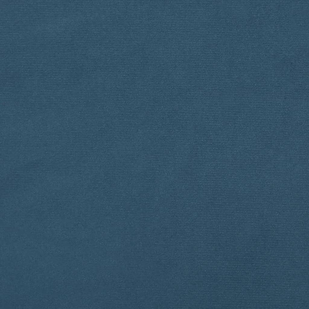 Spring bed mattress, dark blue, 120x190x20 cm velvet