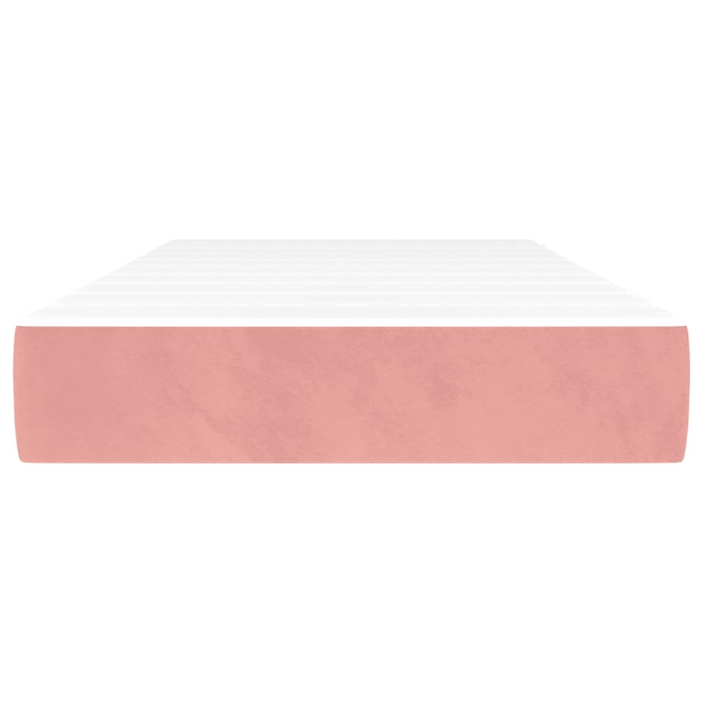 Spring mattress, pink, 120x190x20 cm, velvet