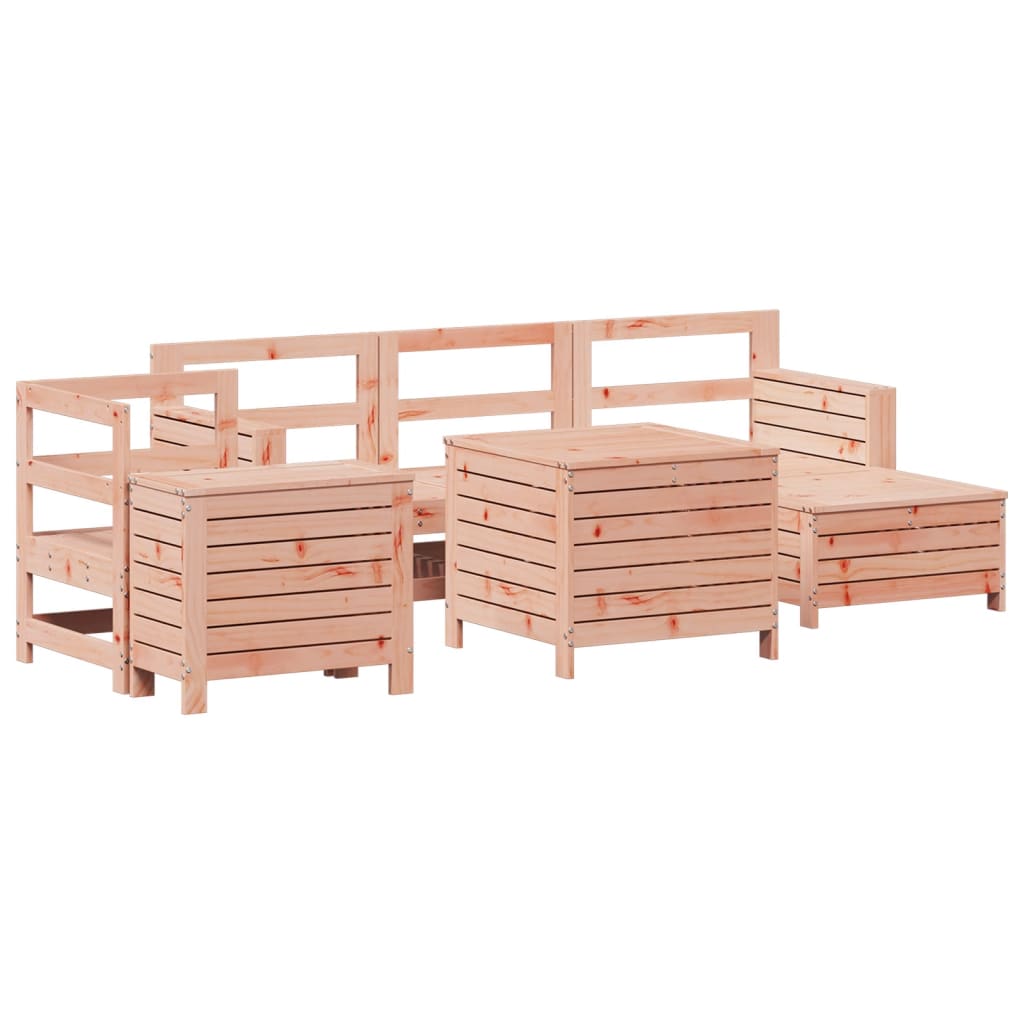 Garden sofa set, 7 pieces, solid Douglas fir wood