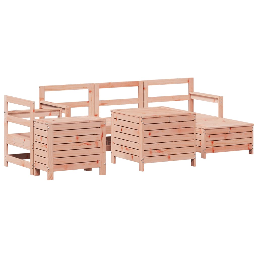 Garden sofa set, 7 pieces, solid Douglas fir wood