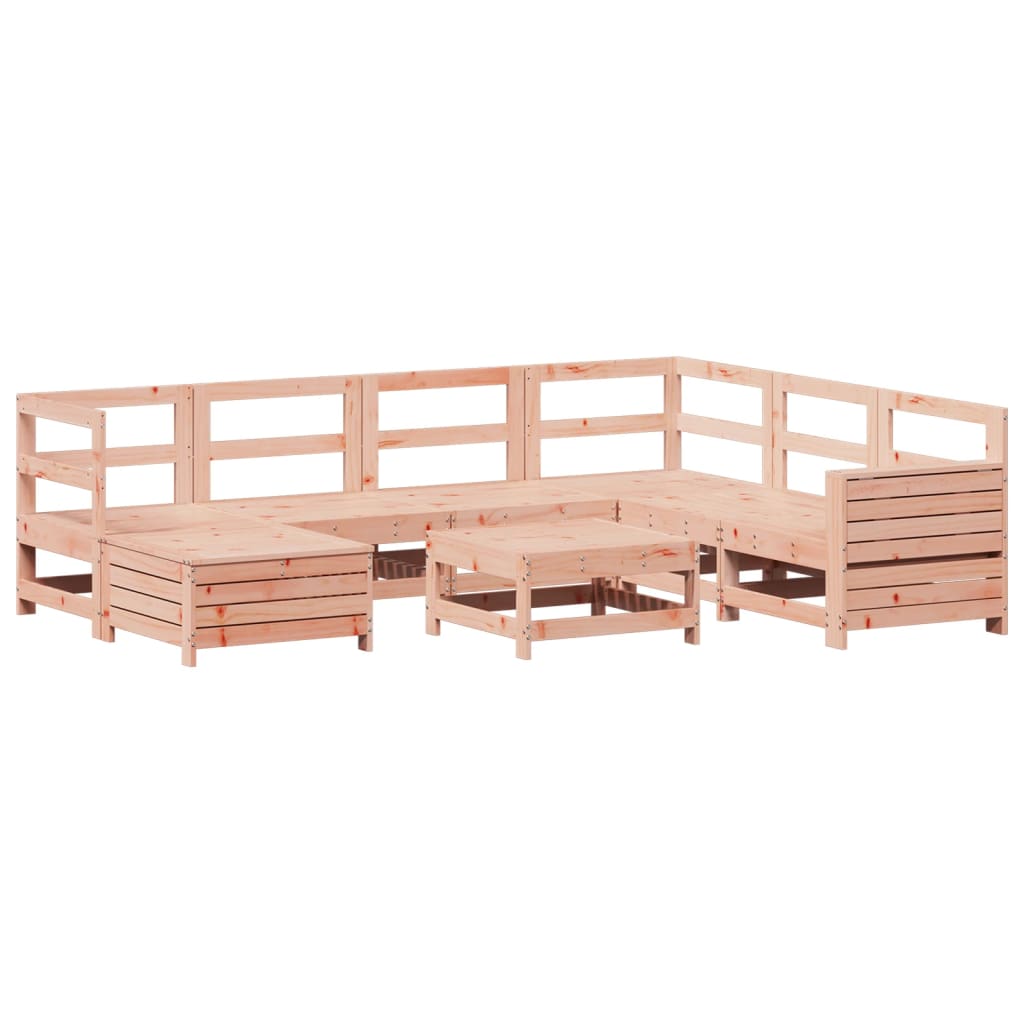 Garden sofa set, 8 pieces, solid Douglas fir wood