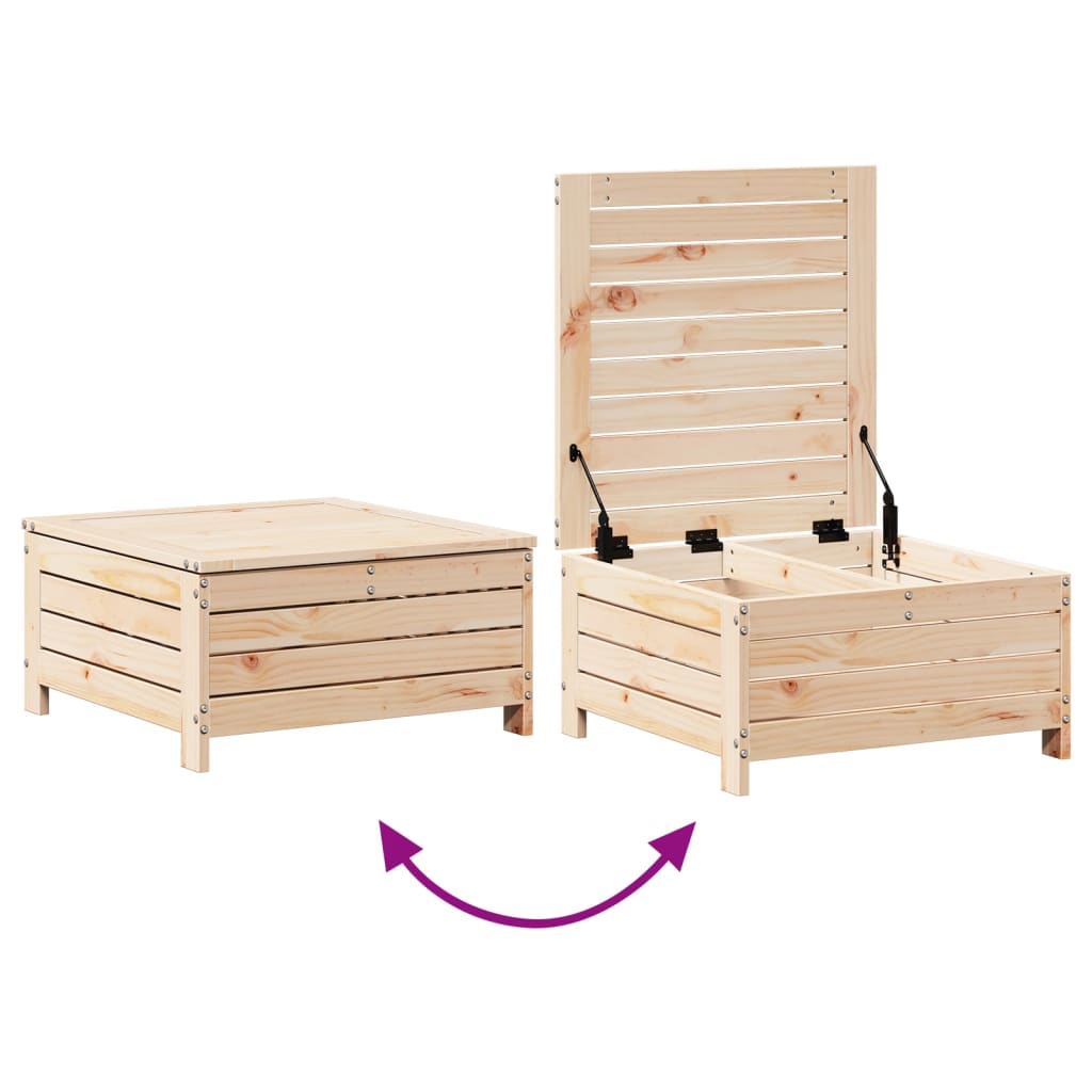 Garden furniture set, 7 pieces, solid pine wood