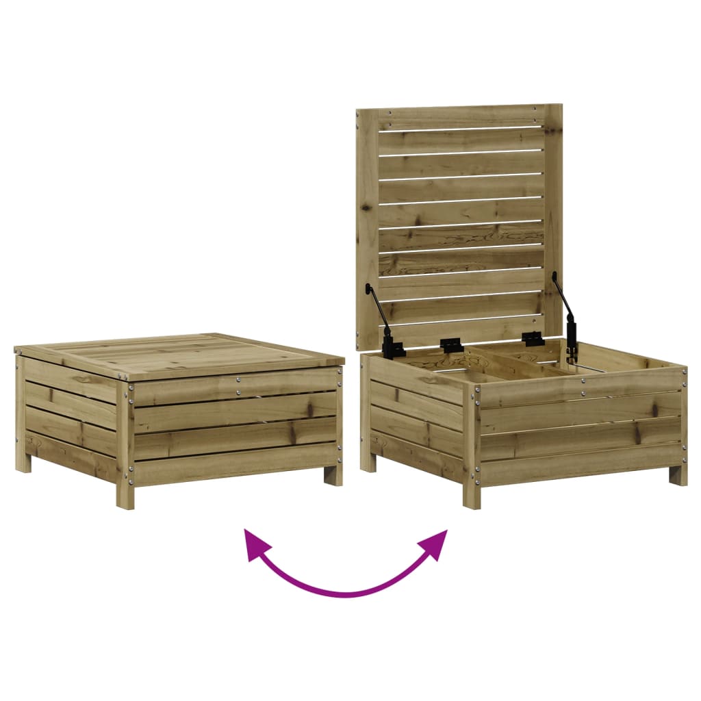 Garden furniture set, 7 pieces, treated pine wood