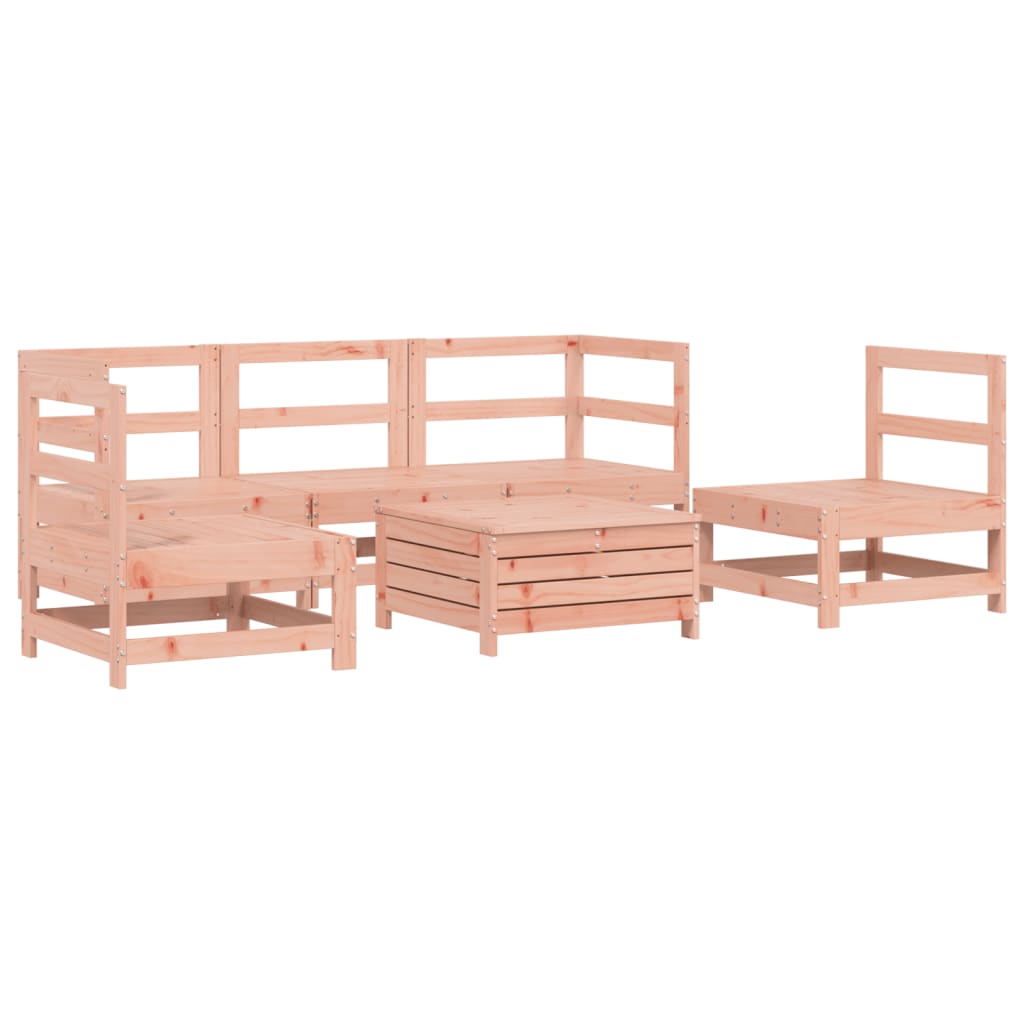 Garden sofa set, 6 pieces, solid Douglas fir wood