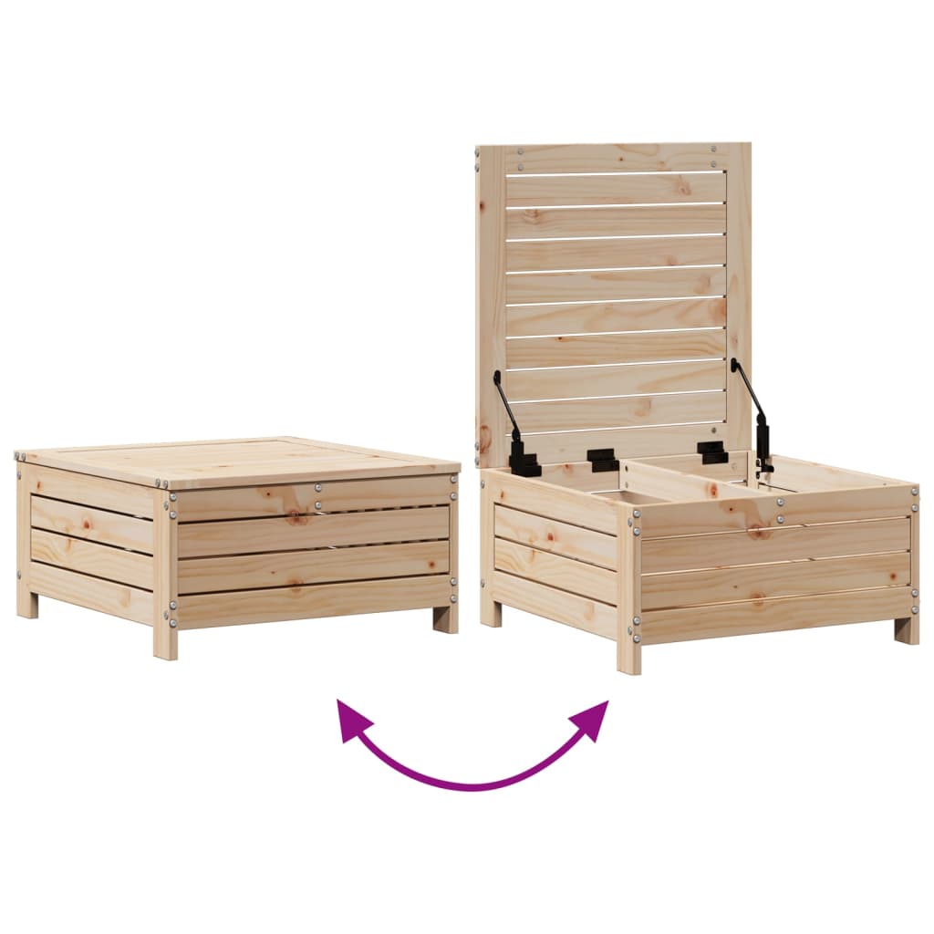 Garden furniture set with cushions, 3 pieces, solid pine wood