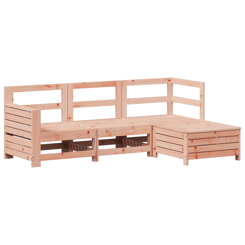 Garden sofa set, 4 pieces, solid Douglas fir wood