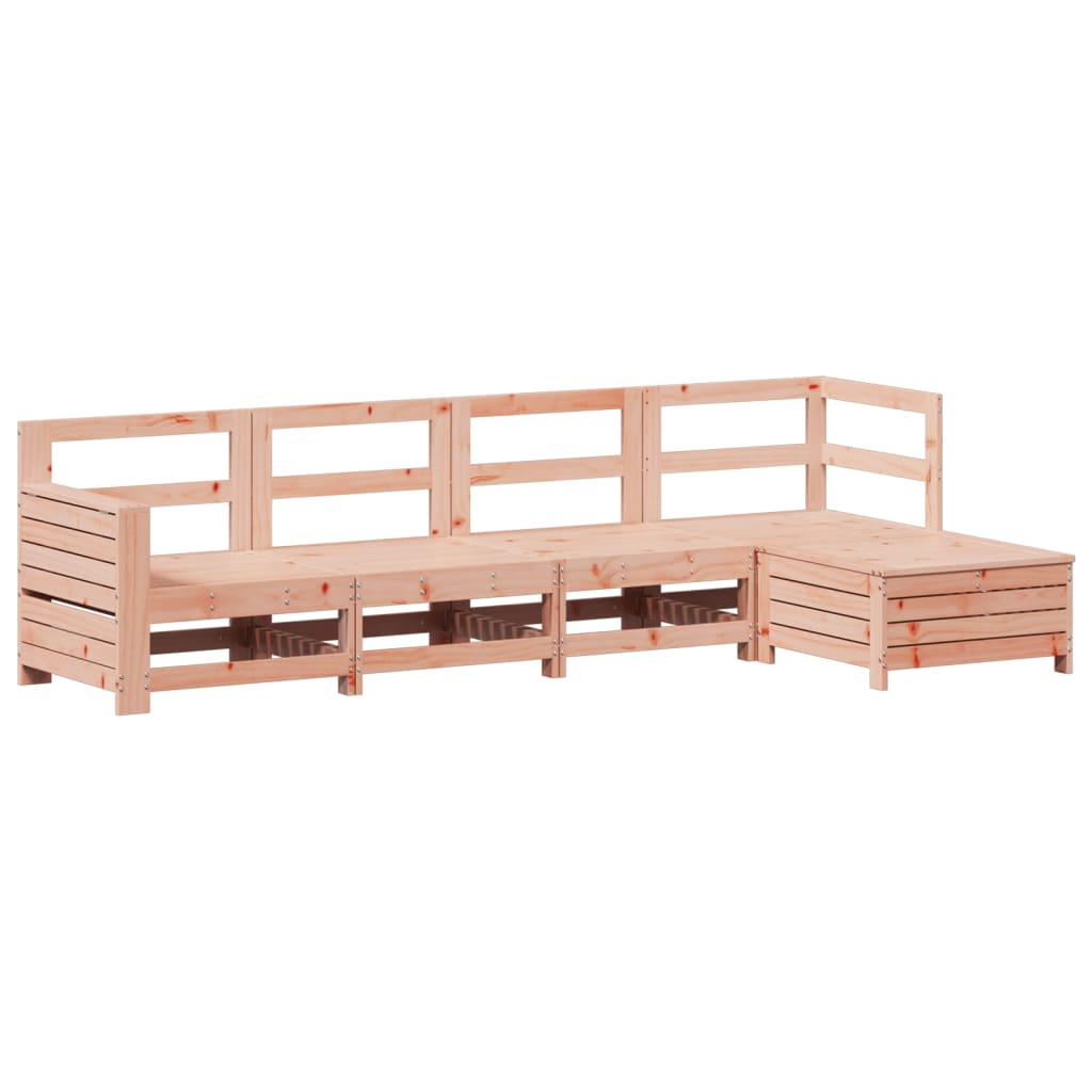 Garden sofa set, 5 pieces, solid Douglas fir wood