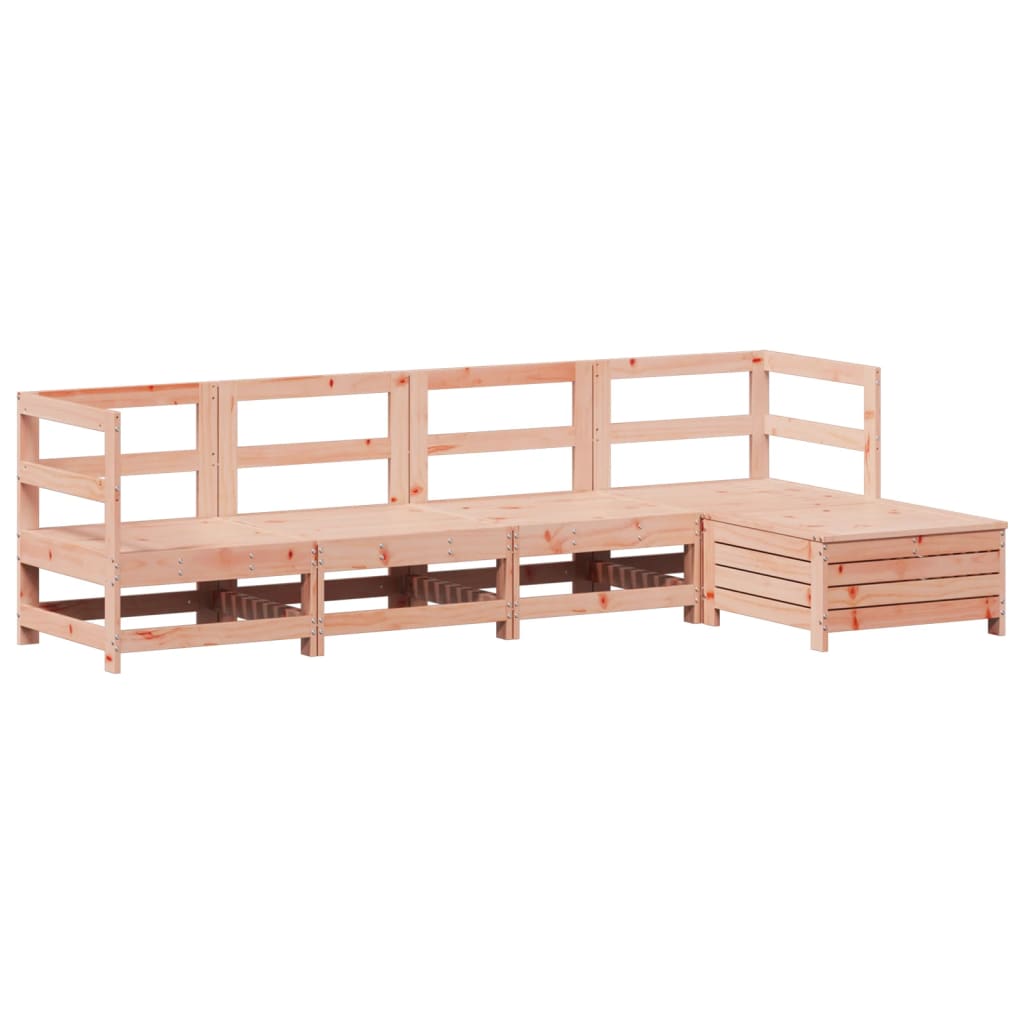 Garden sofa set, 5 pieces, solid Douglas fir wood