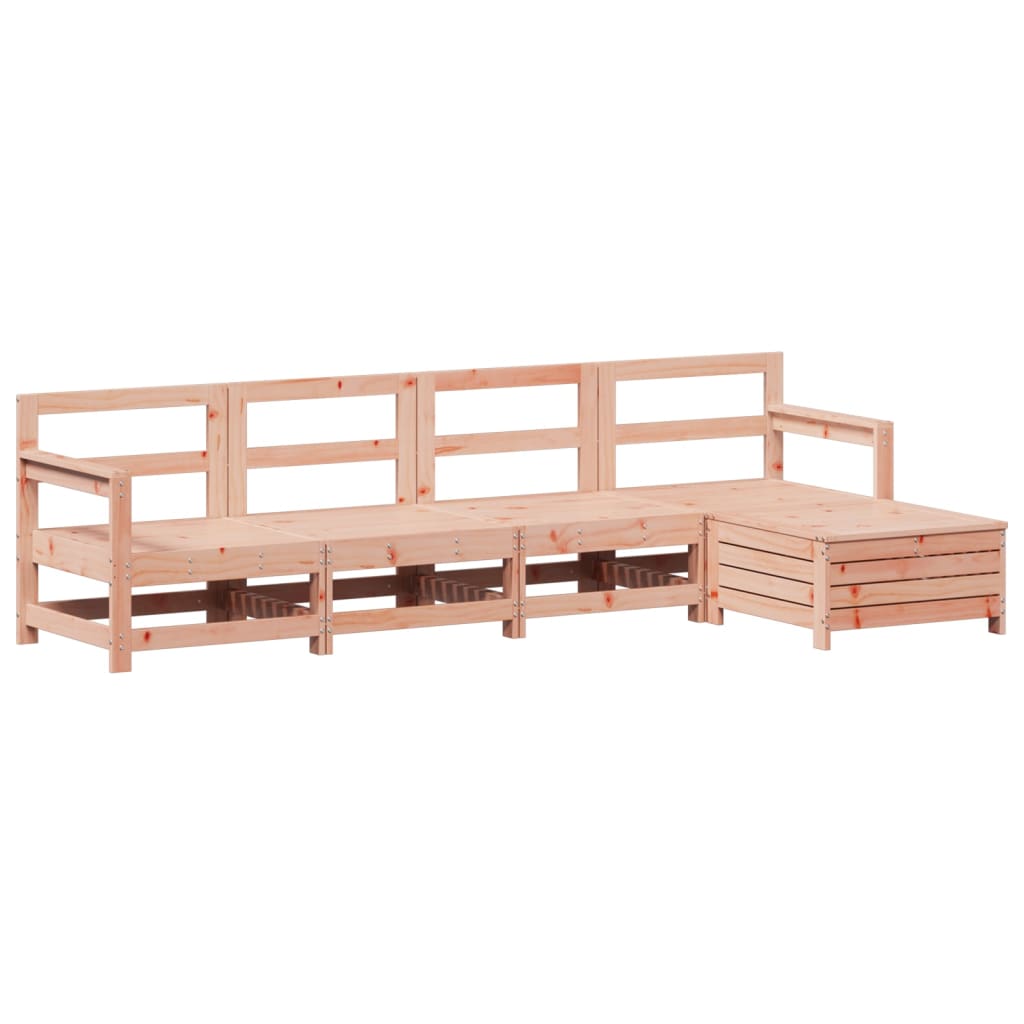 Garden sofa set, 5 pieces, solid Douglas fir wood