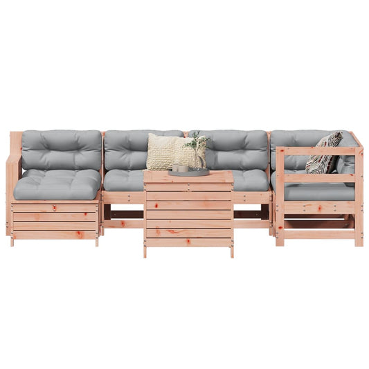 Garden sofa set, 7 pieces, solid Douglas fir wood