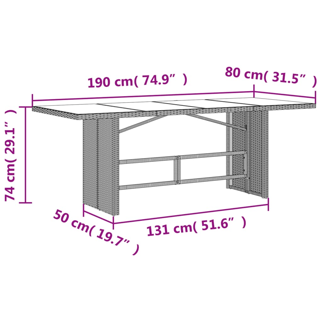 Set mobilier de grădină cu perne, 7 piese, maro, poliratan