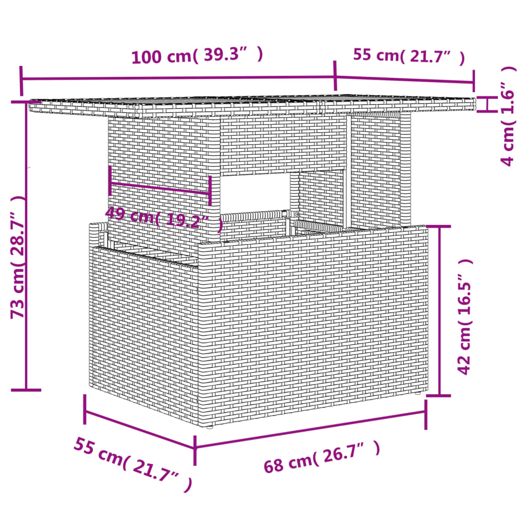 Set mobilier de grădină cu perne, 8 piese gri deschis poliratan