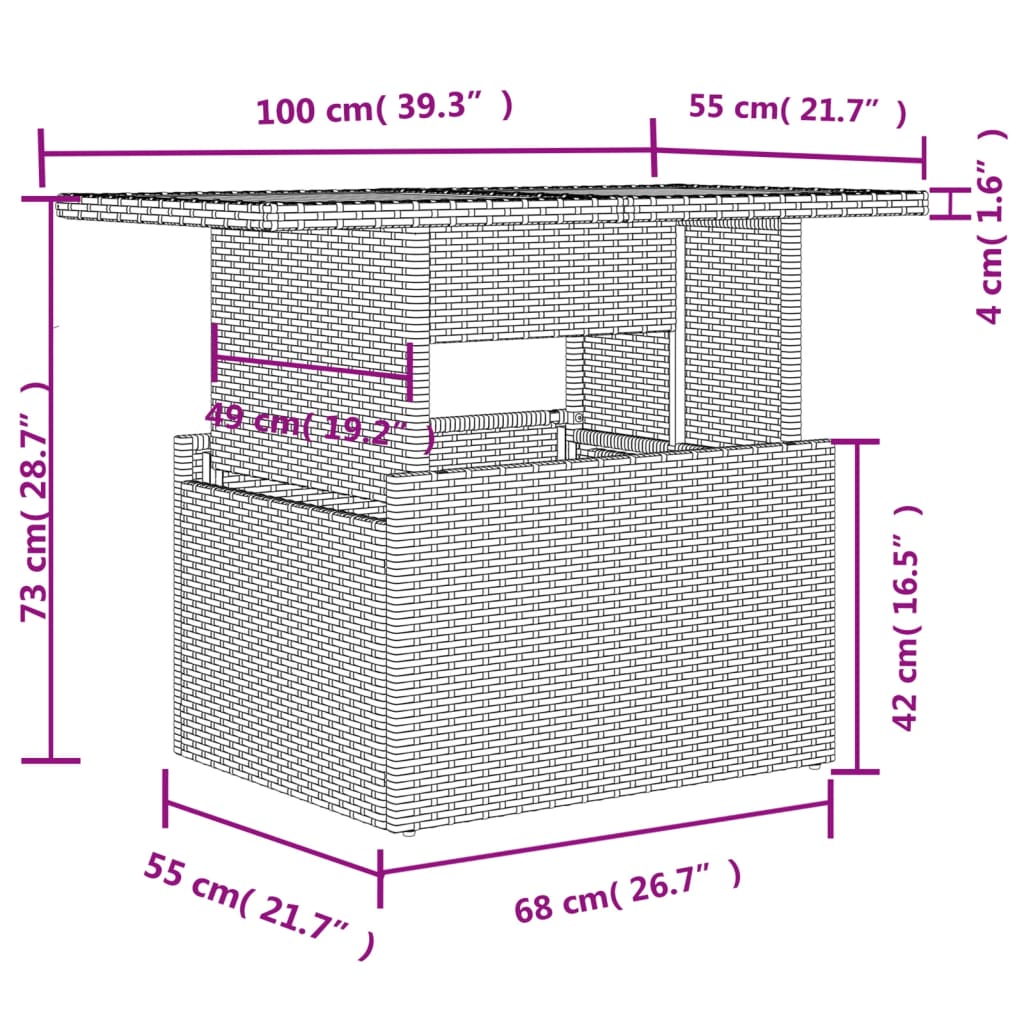 Set mobilier de grădină cu perne, 8 piese gri deschis poliratan