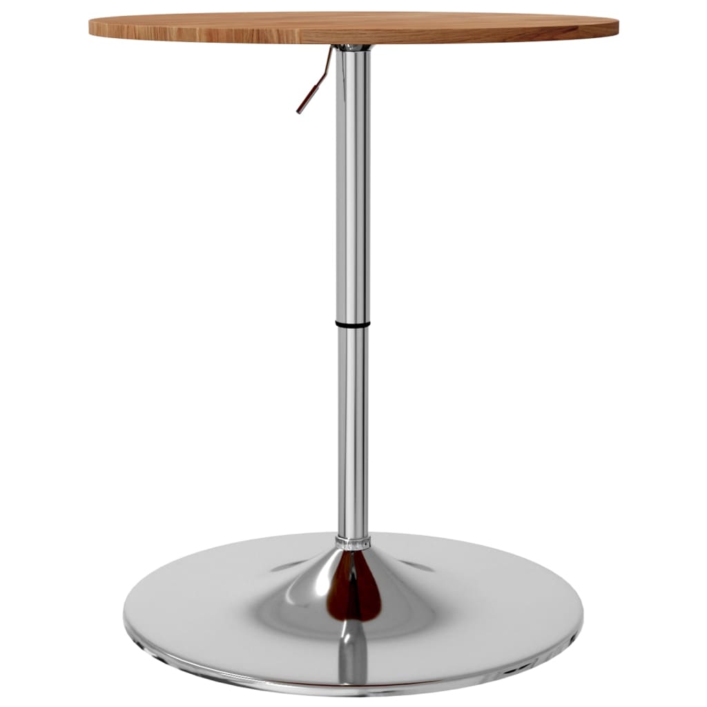 Bar table, light brown, Ø60x89.5 cm, solid oak wood