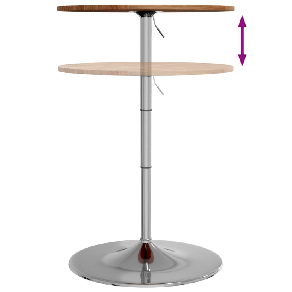 Bar table, light brown, Ø60x89.5 cm, solid oak wood