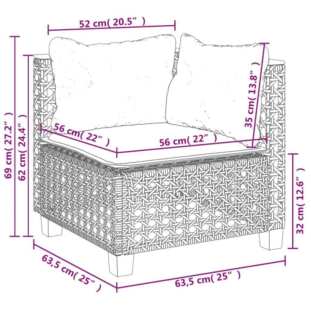 Set mobilier de grădină cu perne, 9 piese, negru, poliratan