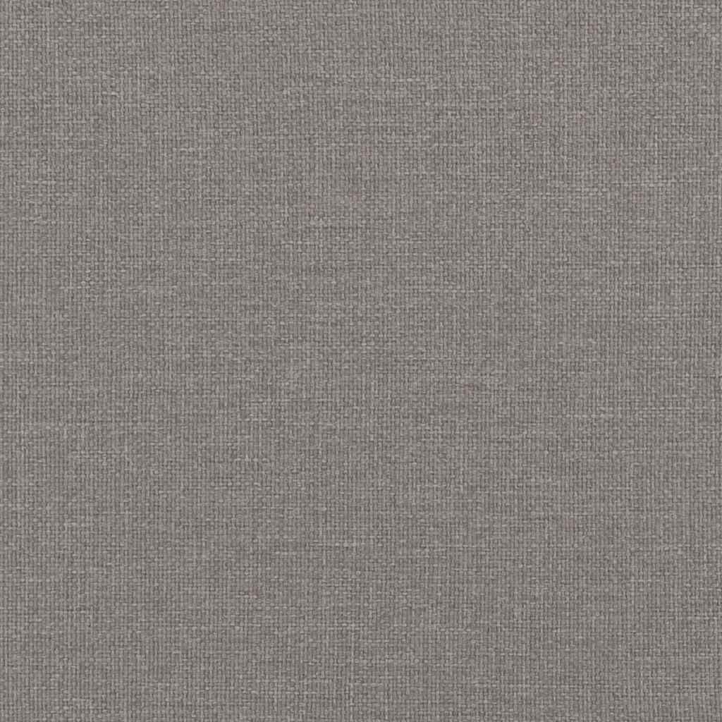 Șezlong cu perne, gri taupe, material textil