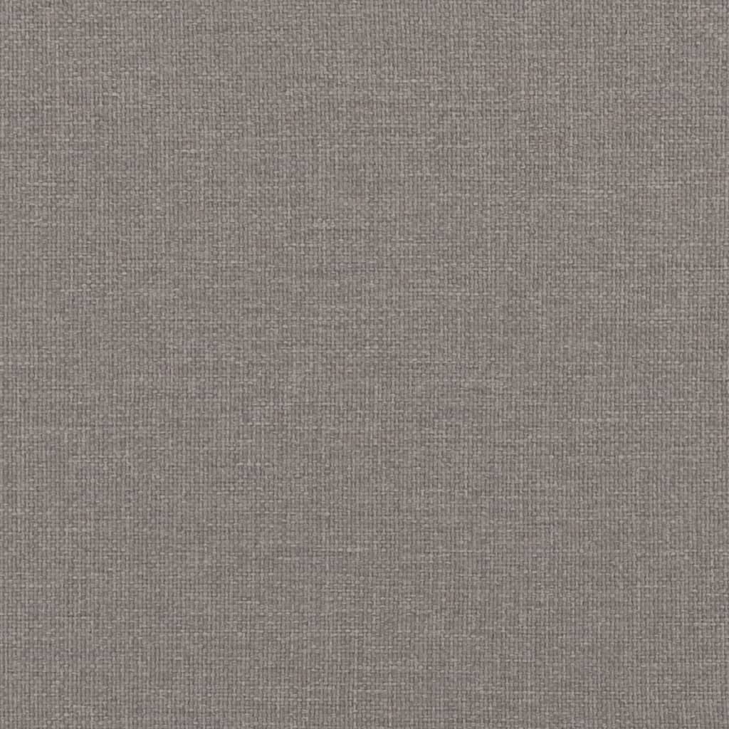 Șezlong cu perne, gri taupe, material textil