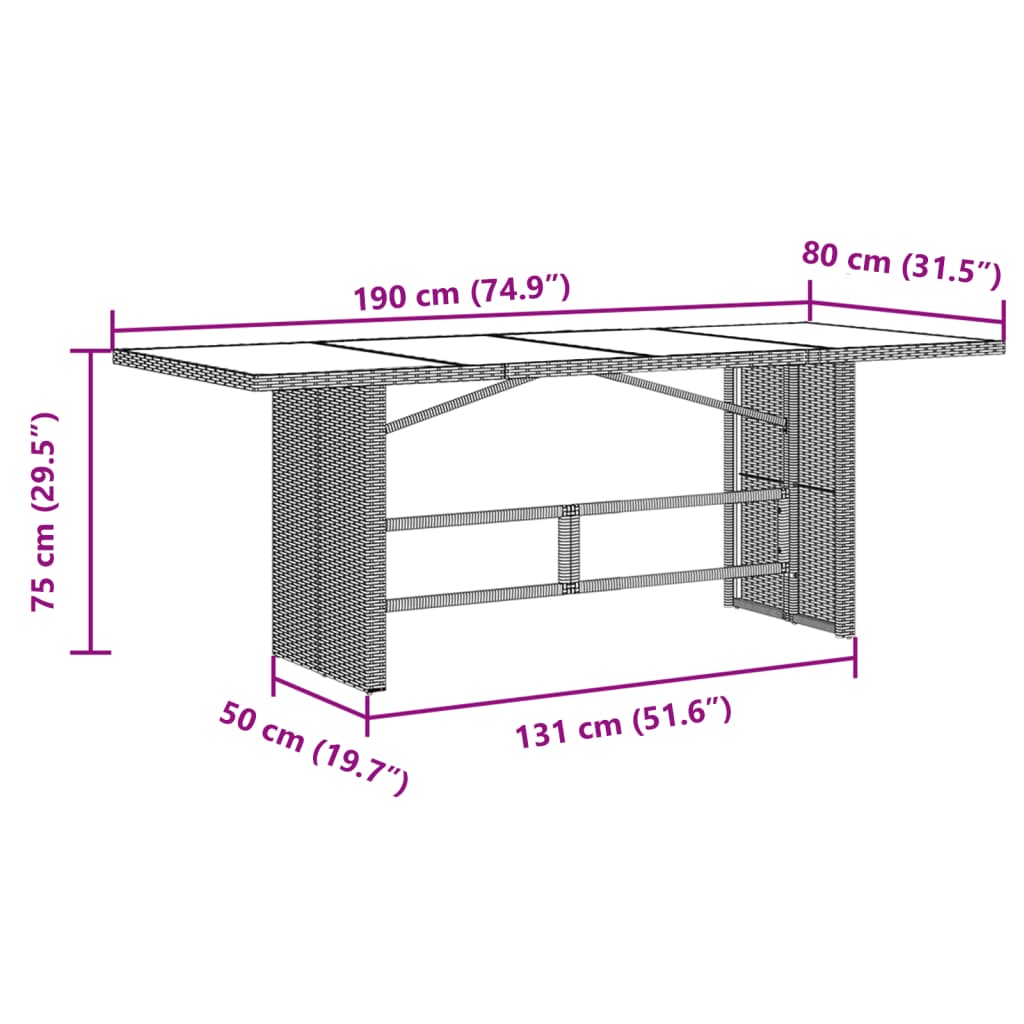 Set mobilier de grădină cu perne, 7 piese, negru, poliratan