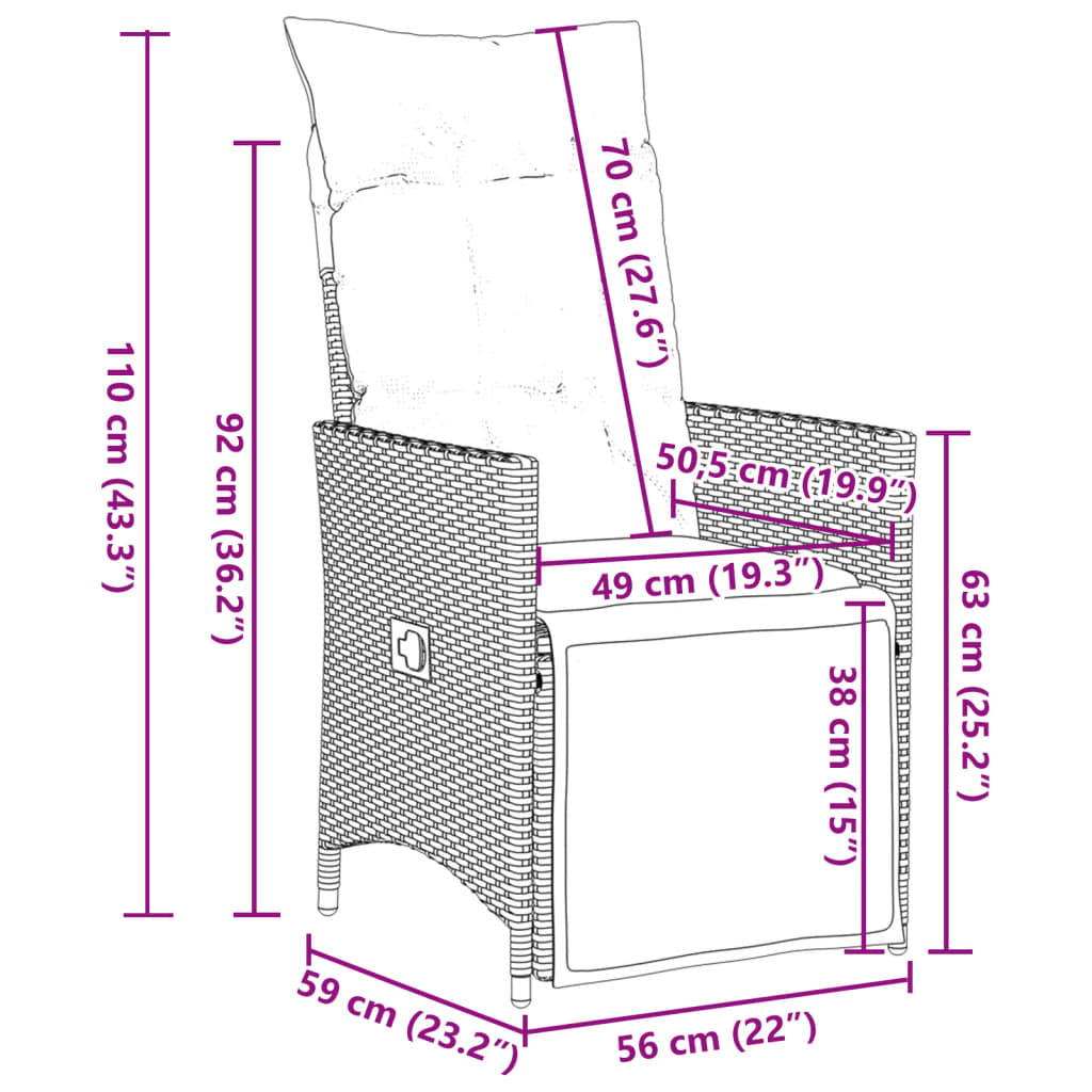 Set mobilier de grădină cu perne, 7 piese, gri, poliratan