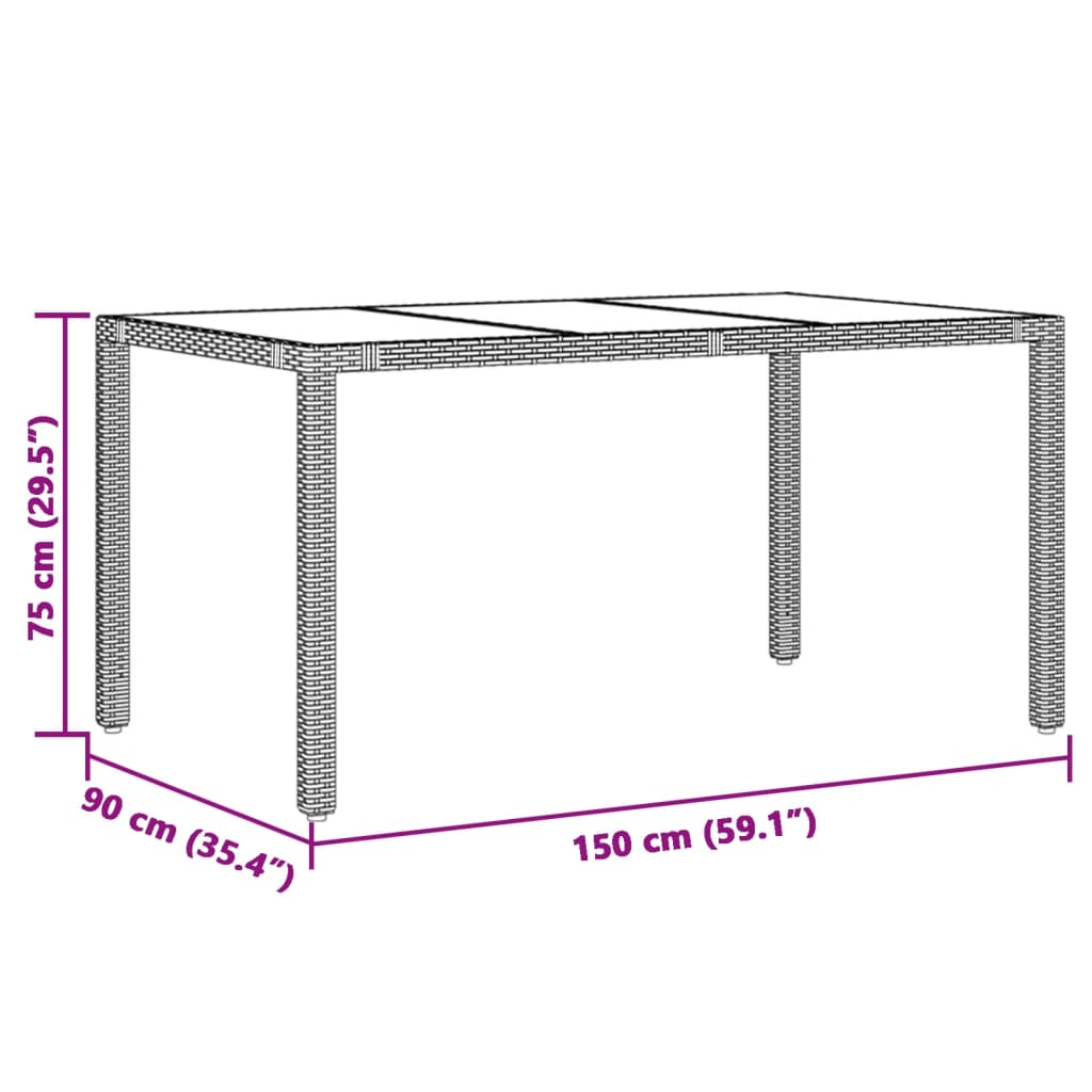 Set mobilier de grădină cu perne, 7 piese, maro, poliratan