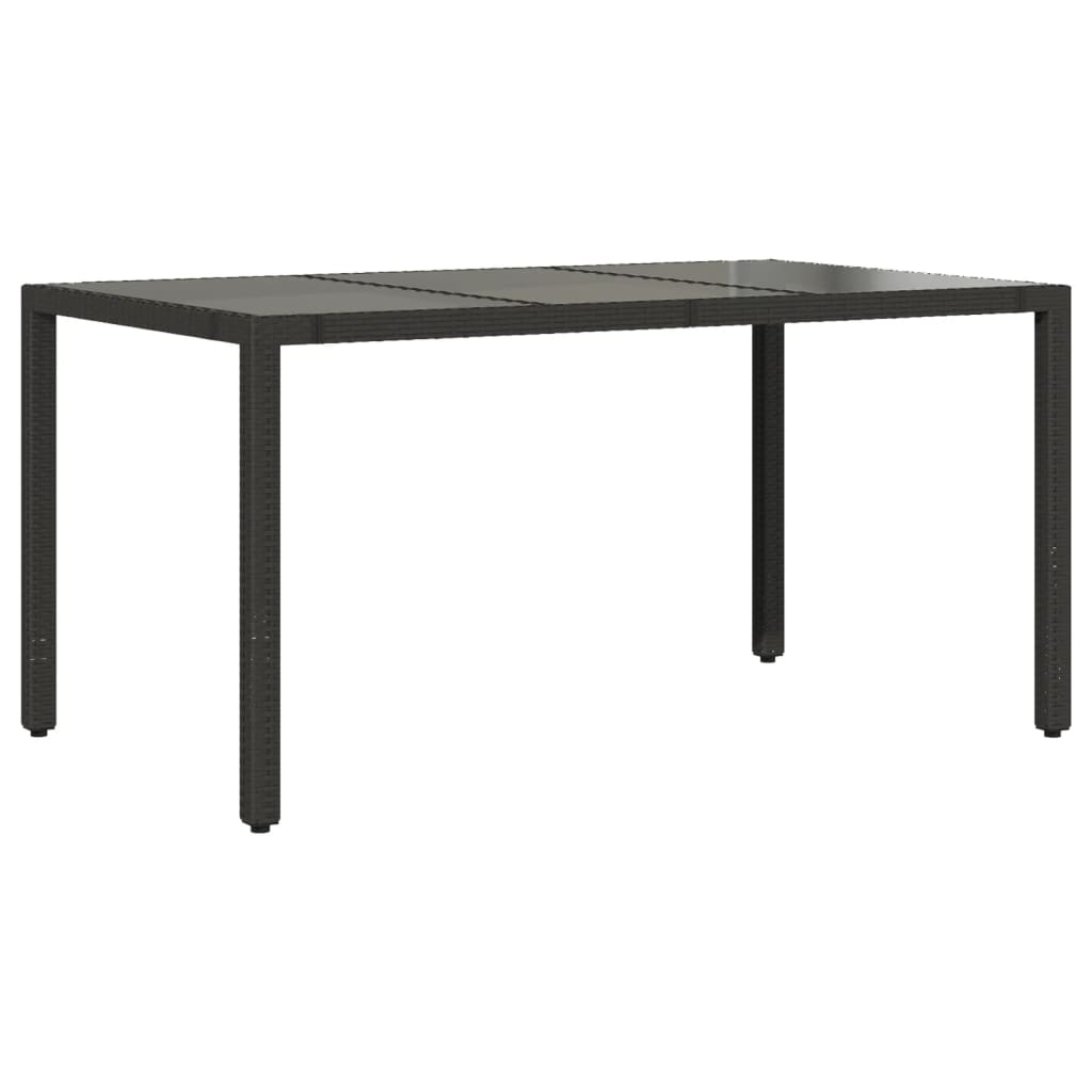 Set mobilier de grădină cu perne, 7 piese, negru, poliratan