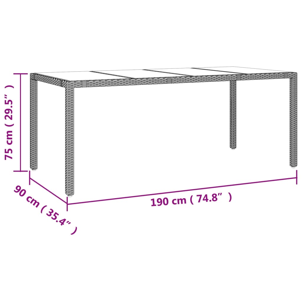 Set mobilier de grădină cu perne, 7 piese, negru, poliratan