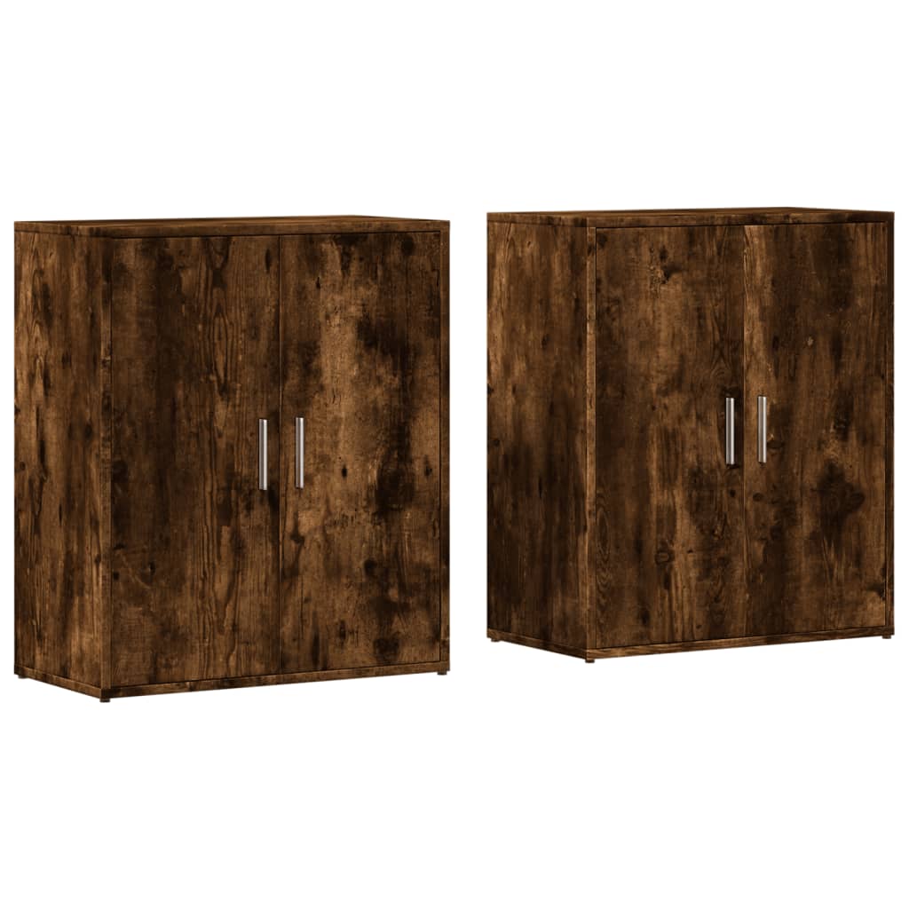 Cabinets, 2 pcs., smoky oak, 60x31x70 cm, engineered wood