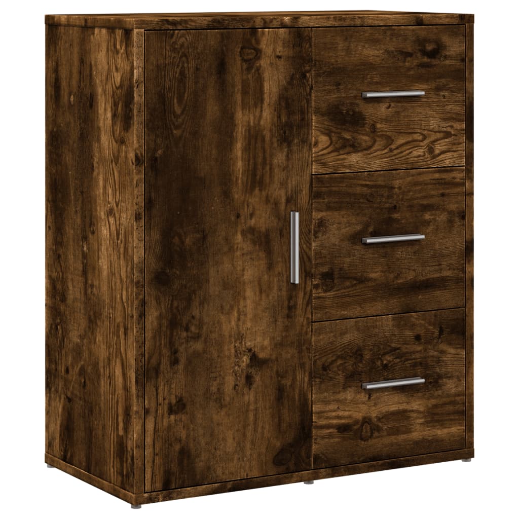 Cabinets, 2 pcs., smoky oak, 60x31x70 cm, engineered wood