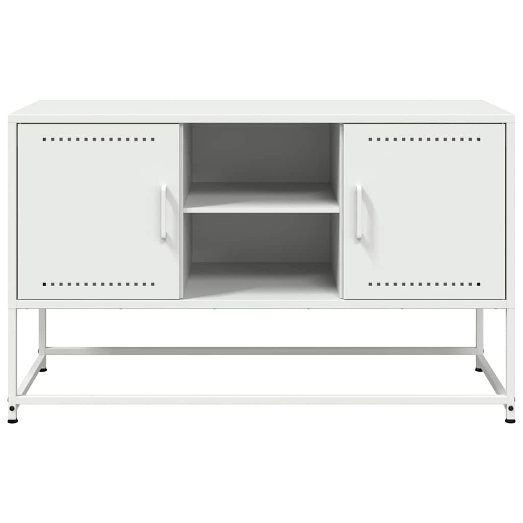 TV cabinet, white, 100.5x39x60.5 cm, steel