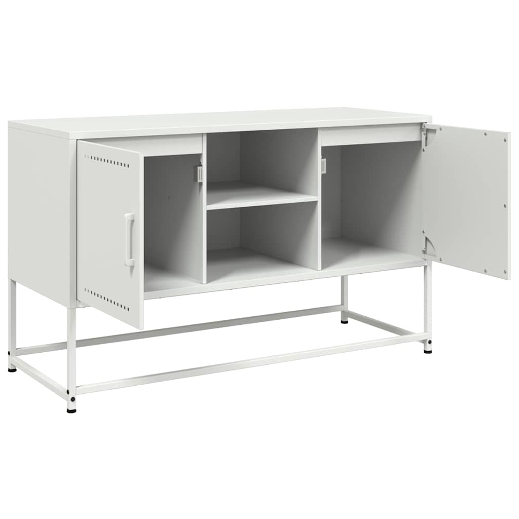 TV cabinet, white, 100.5x39x60.5 cm, steel