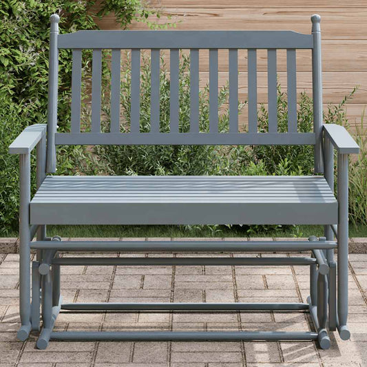 Sliding bench, gray, 118x70x104.5 cm, solid poplar wood