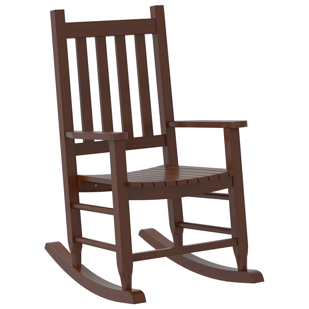 Children's rocking chair, brown, solid poplar wood