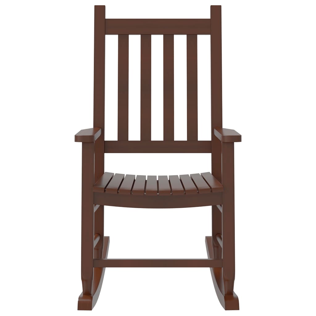 Children's rocking chair, brown, solid poplar wood