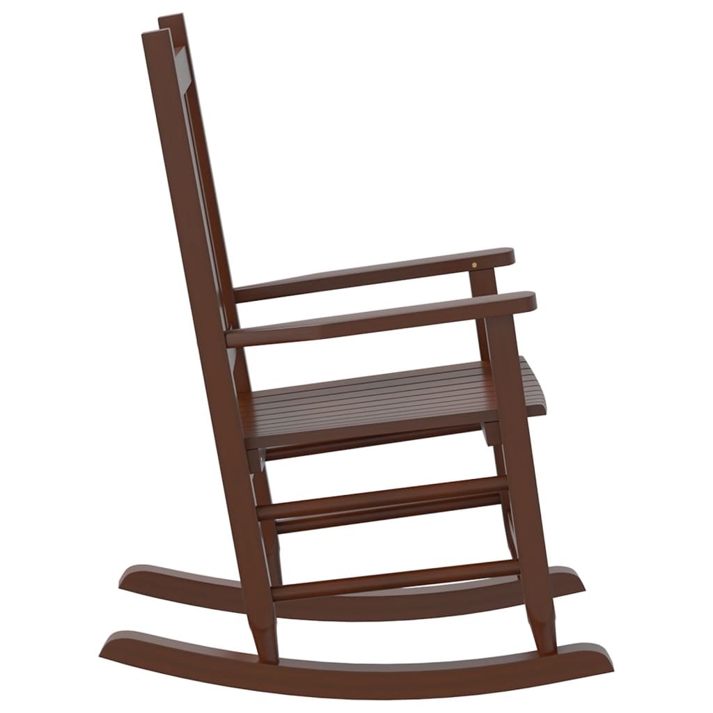 Children's rocking chair, brown, solid poplar wood