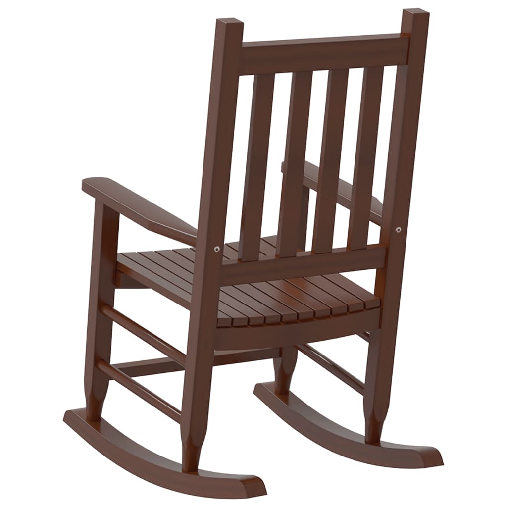 Children's rocking chair, brown, solid poplar wood