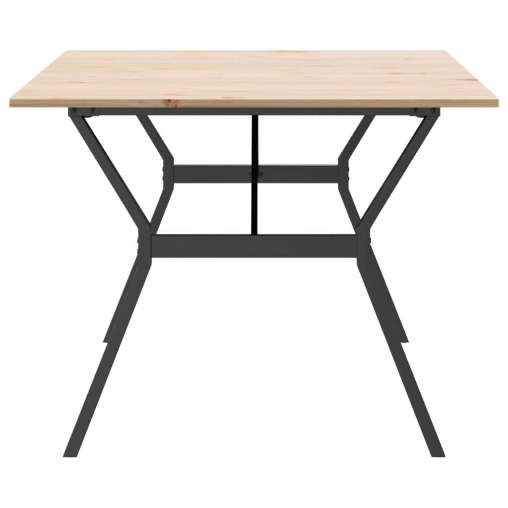 Kitchen table, Y frame, 200x100x75 cm solid pine wood and cast iron