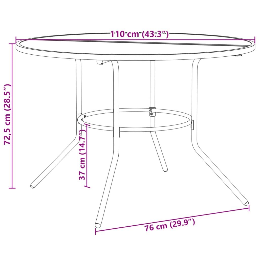 Stackable garden chair set, 5 pcs, anthracite, painted steel