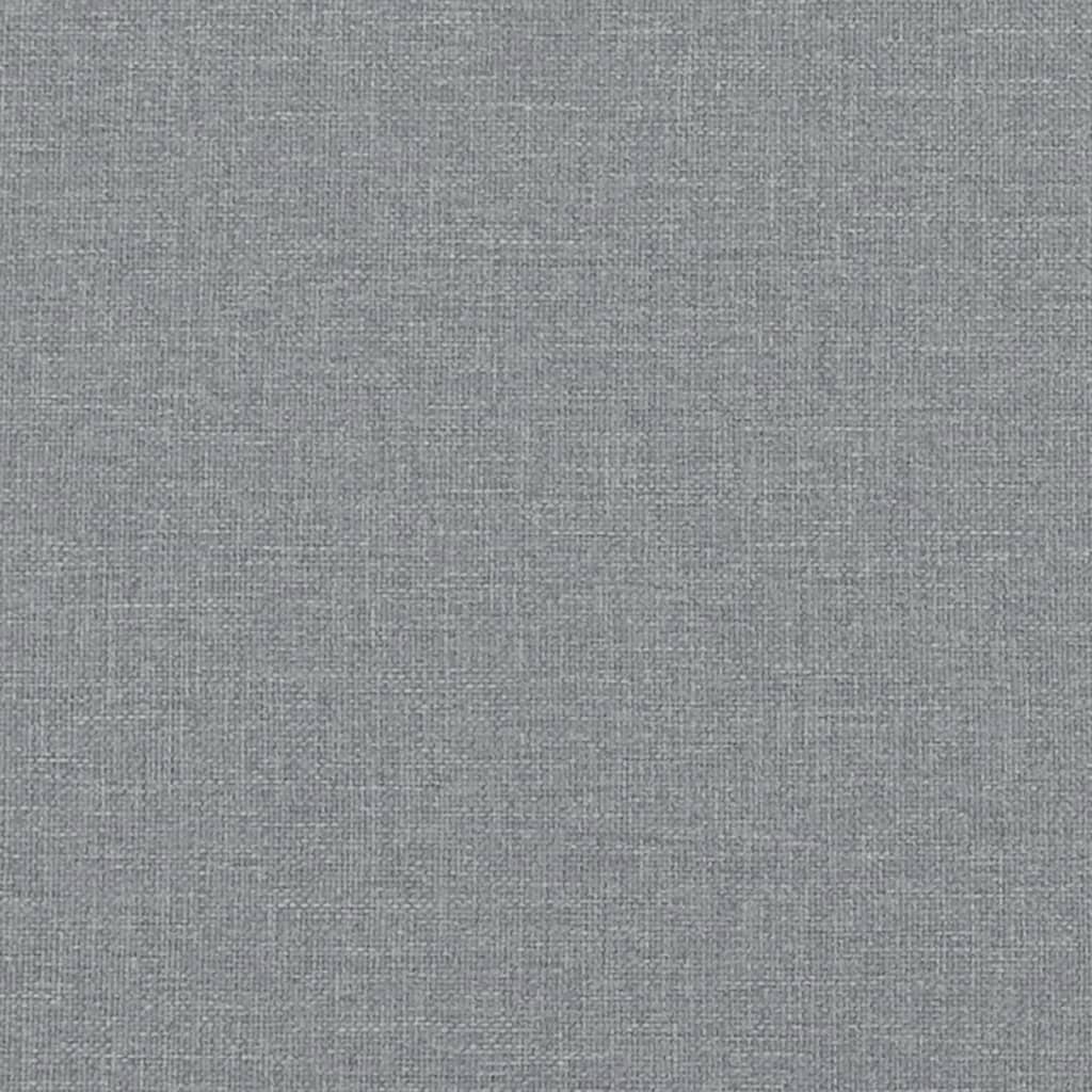 Pat box spring cu saltea, gri deschis, 90x190 cm, textil