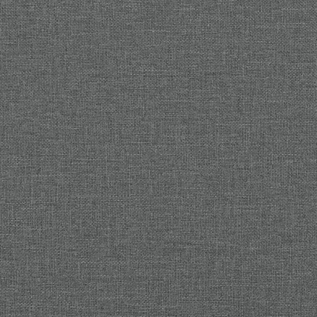 Pat box spring cu saltea, gri închis, 100x200 cm, textil