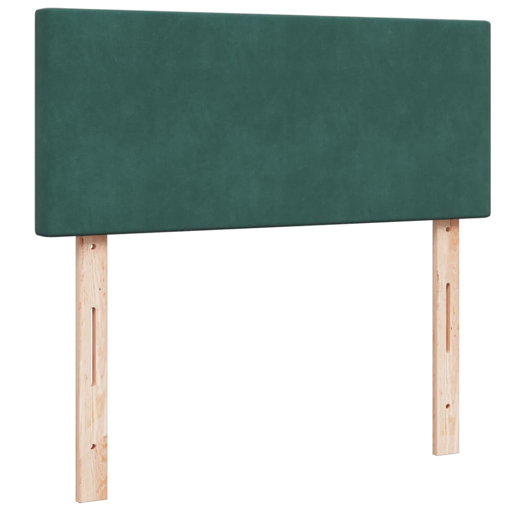 Pat box spring cu saltea, verde închis, 120x200 cm, catifea