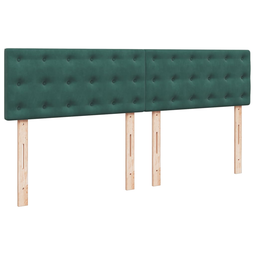 Pat box spring cu saltea, verde închis, 180x200 cm, catifea