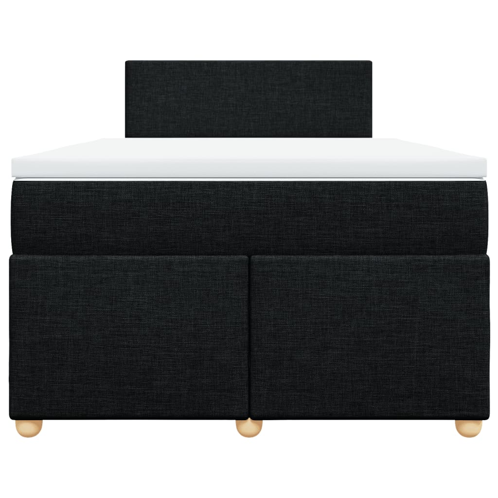 Pat box spring cu saltea, negru, 120x190 cm, catifea