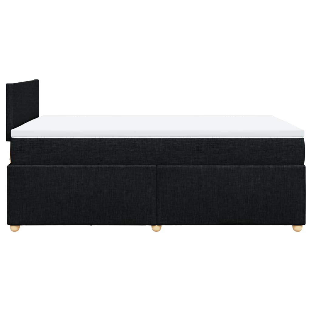 Pat box spring cu saltea, negru, 120x190 cm, catifea