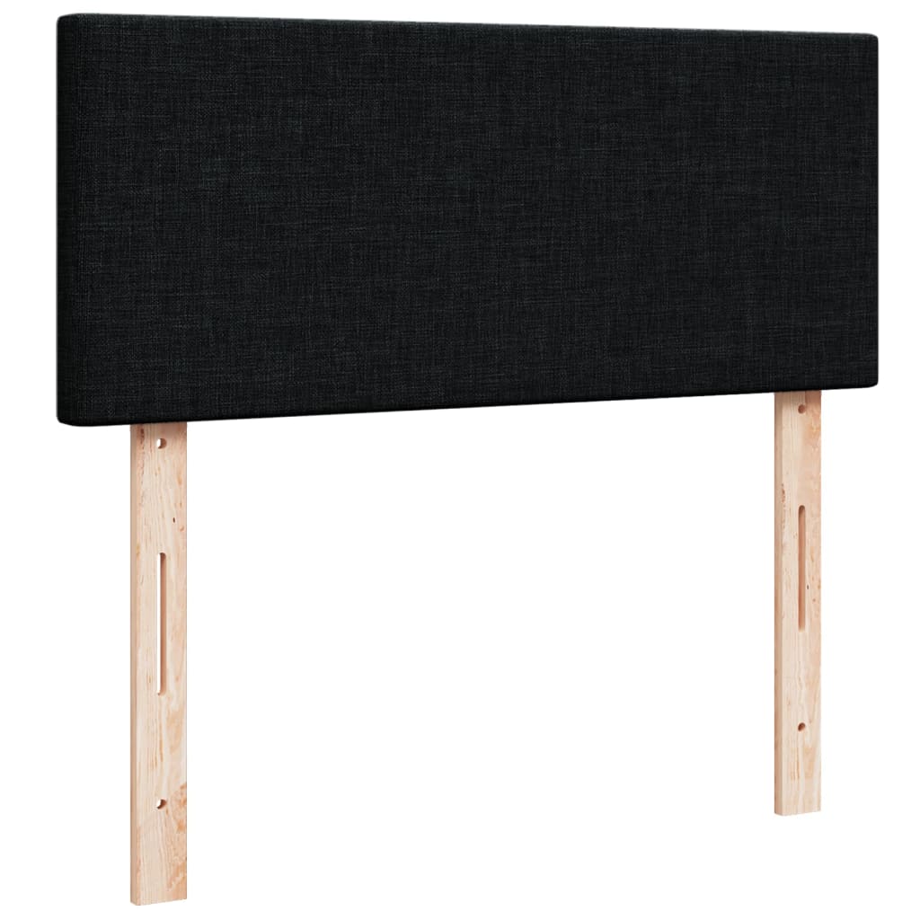 Pat box spring cu saltea, negru, 120x190 cm, catifea